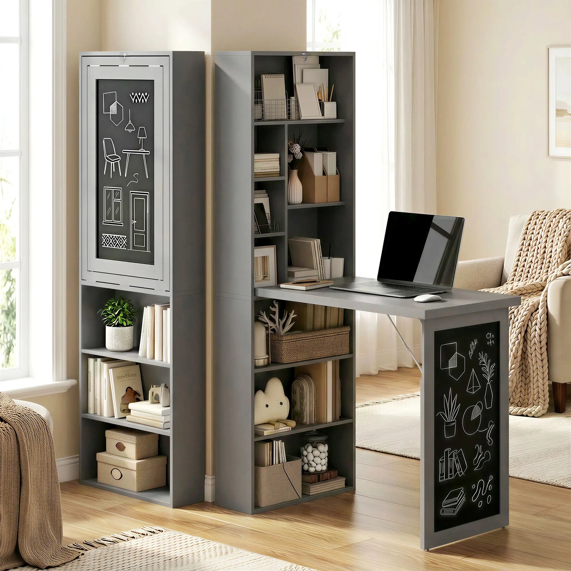 Bureau Mural Pliable Convertible | Gain de Place & Design