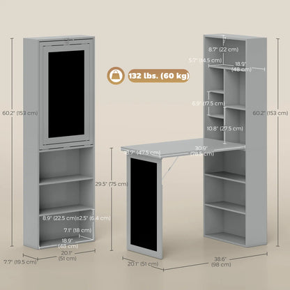 Bureau Mural Pliable Convertible | Gain de Place & Design