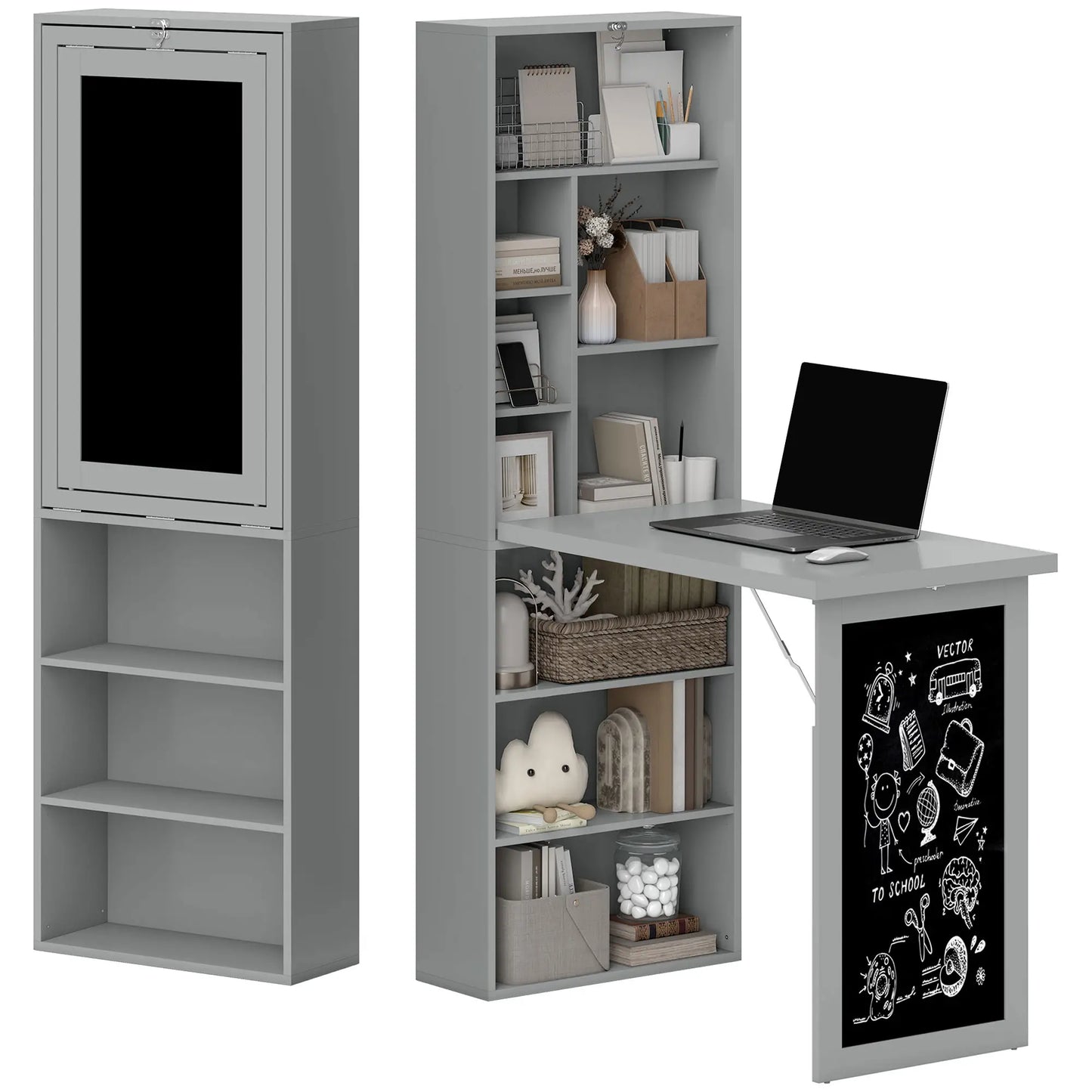 Bureau Mural Pliable Convertible | Gain de Place & Design