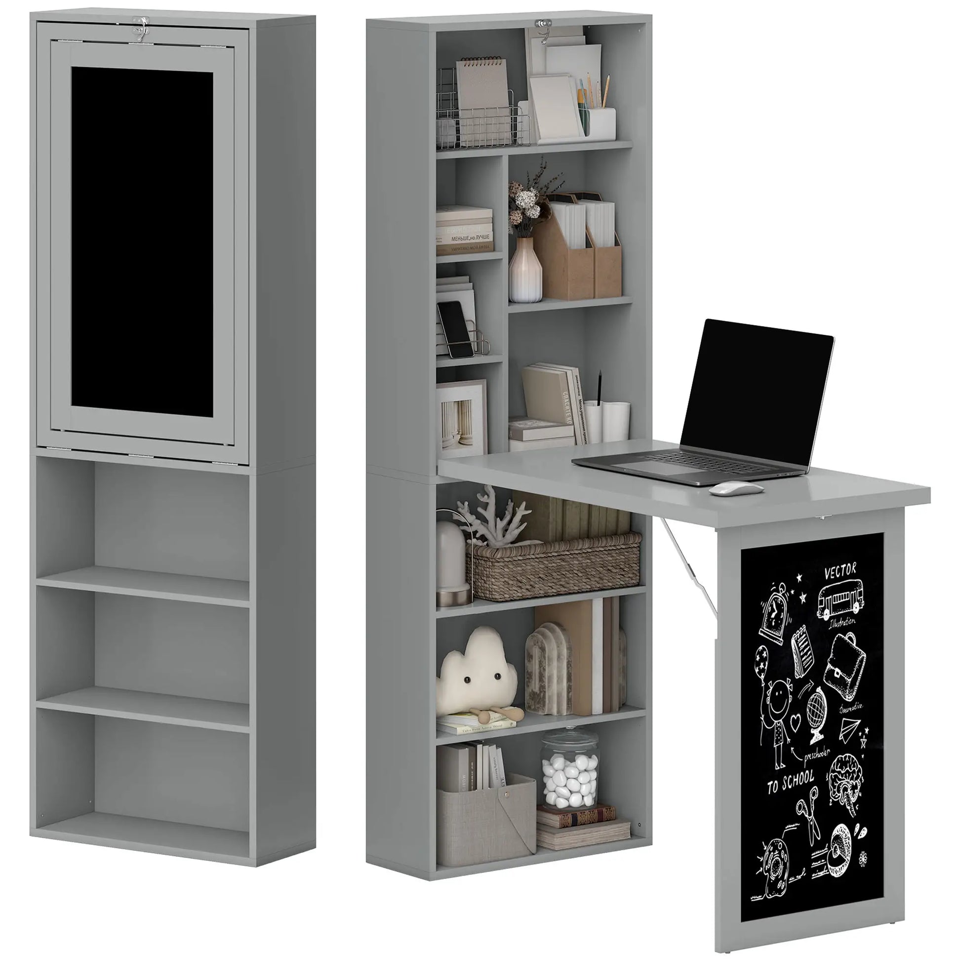 Bureau Mural Pliable Convertible | Gain de Place & Design
