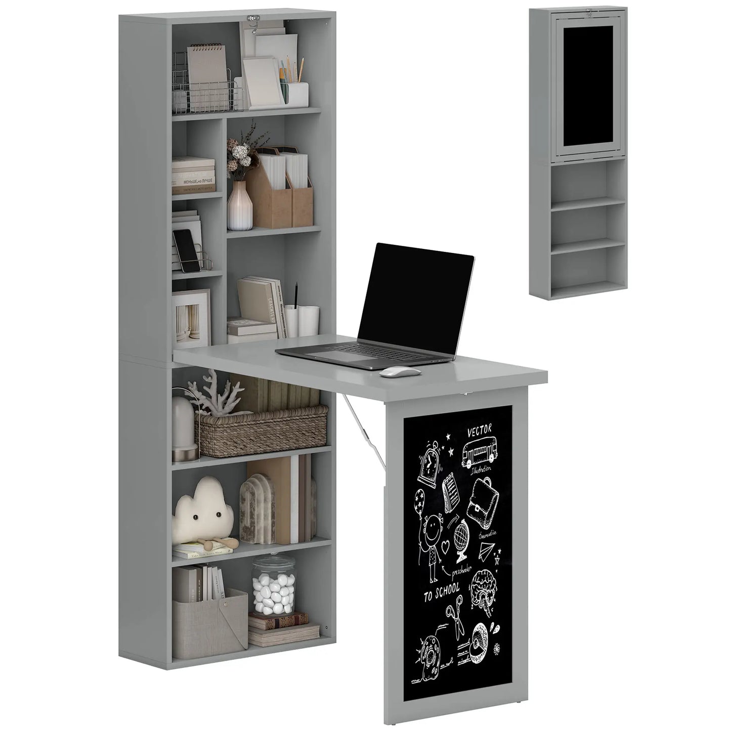 Bureau Mural Pliable Convertible | Gain de Place & Design
