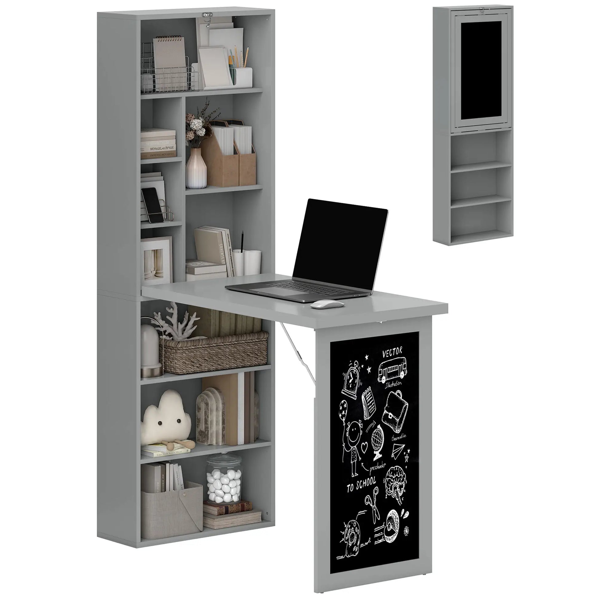 Bureau Mural Pliable Convertible | Gain de Place & Design