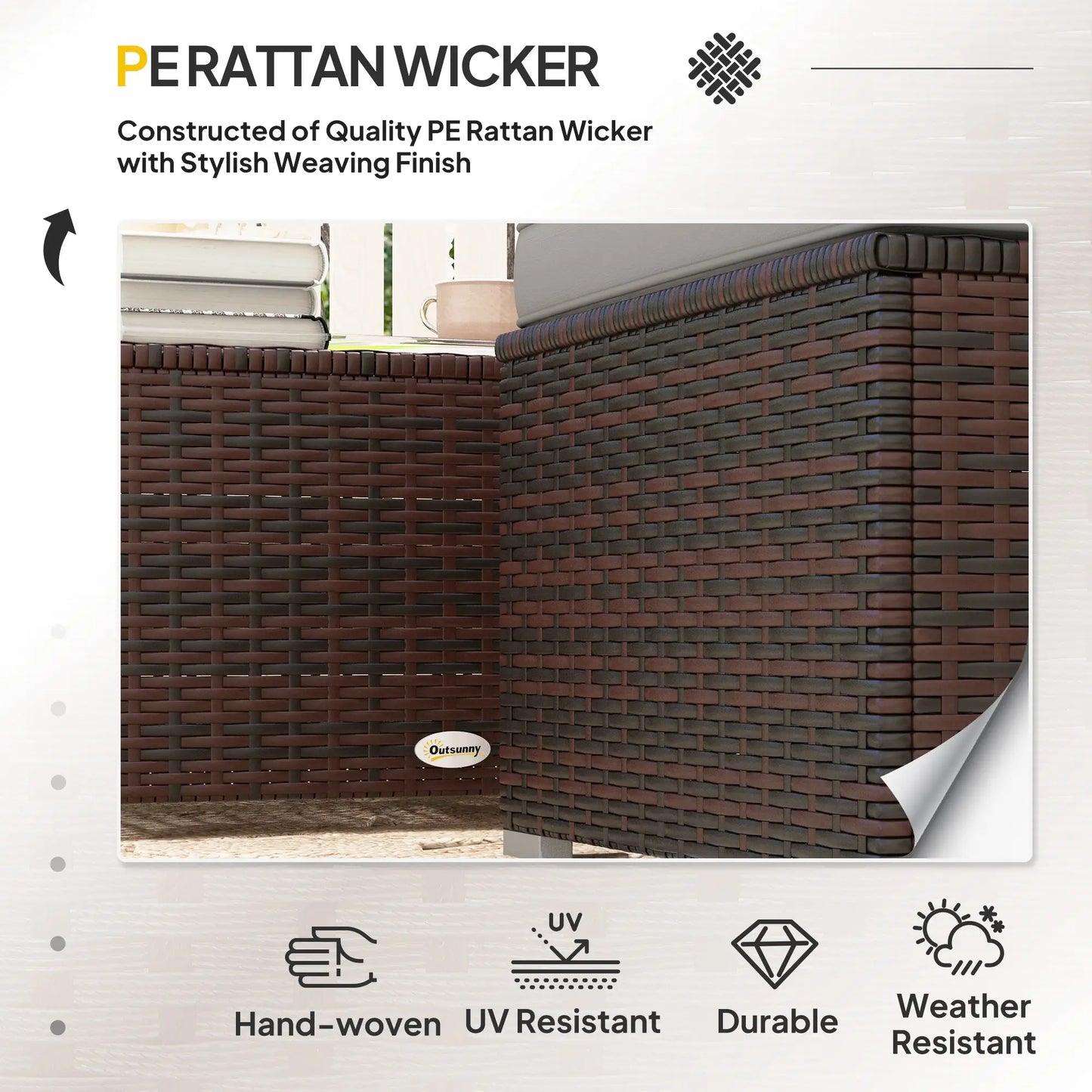 Mobilier de patio avec coussins moelleux, ensembles de canapés