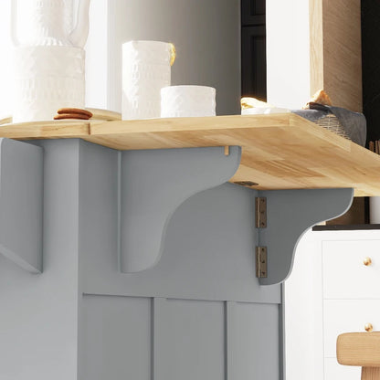 Îlot de Cuisine Mobile à Plateau Extensible - Gain d'espace