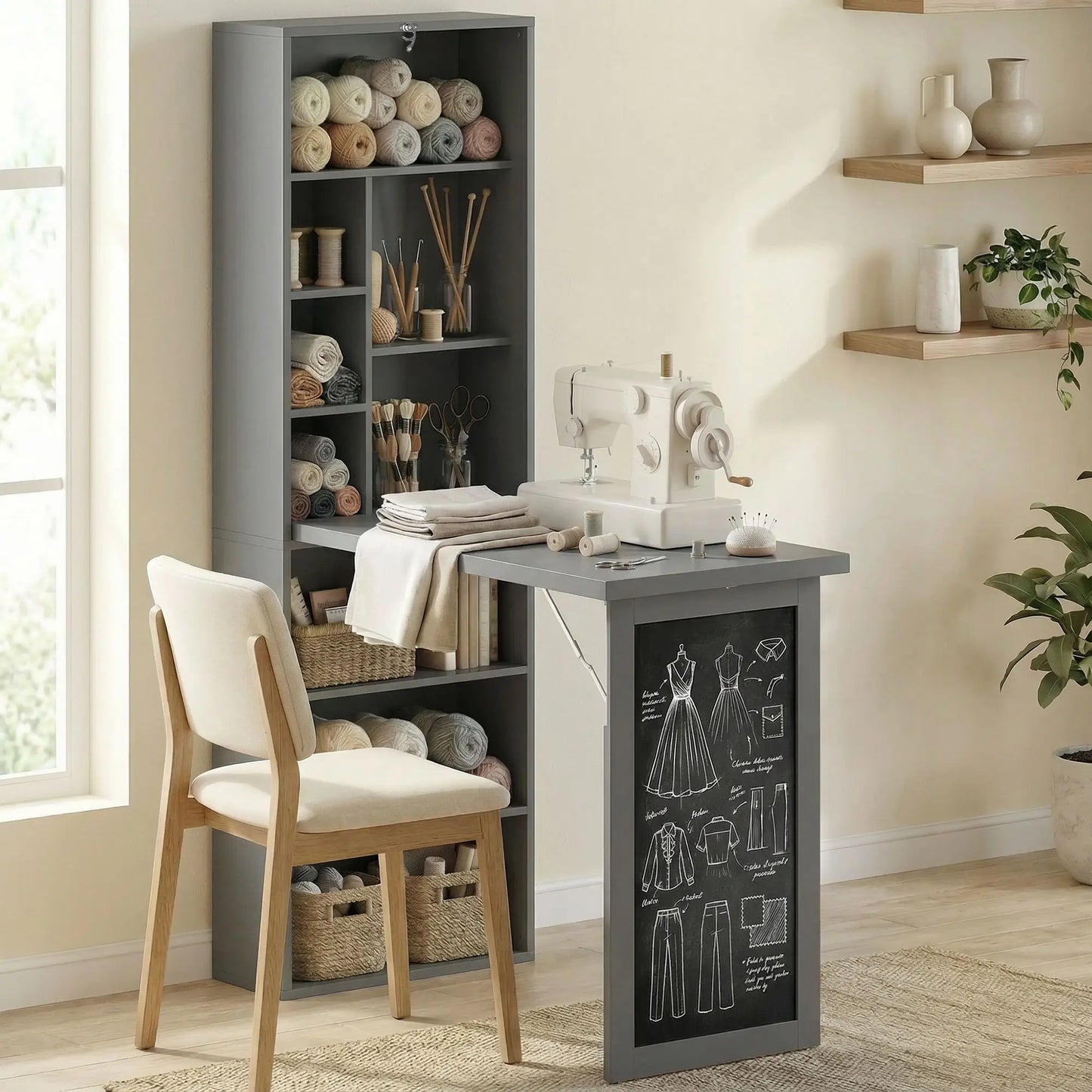 Bureau Mural Pliable Convertible | Gain de Place & Design