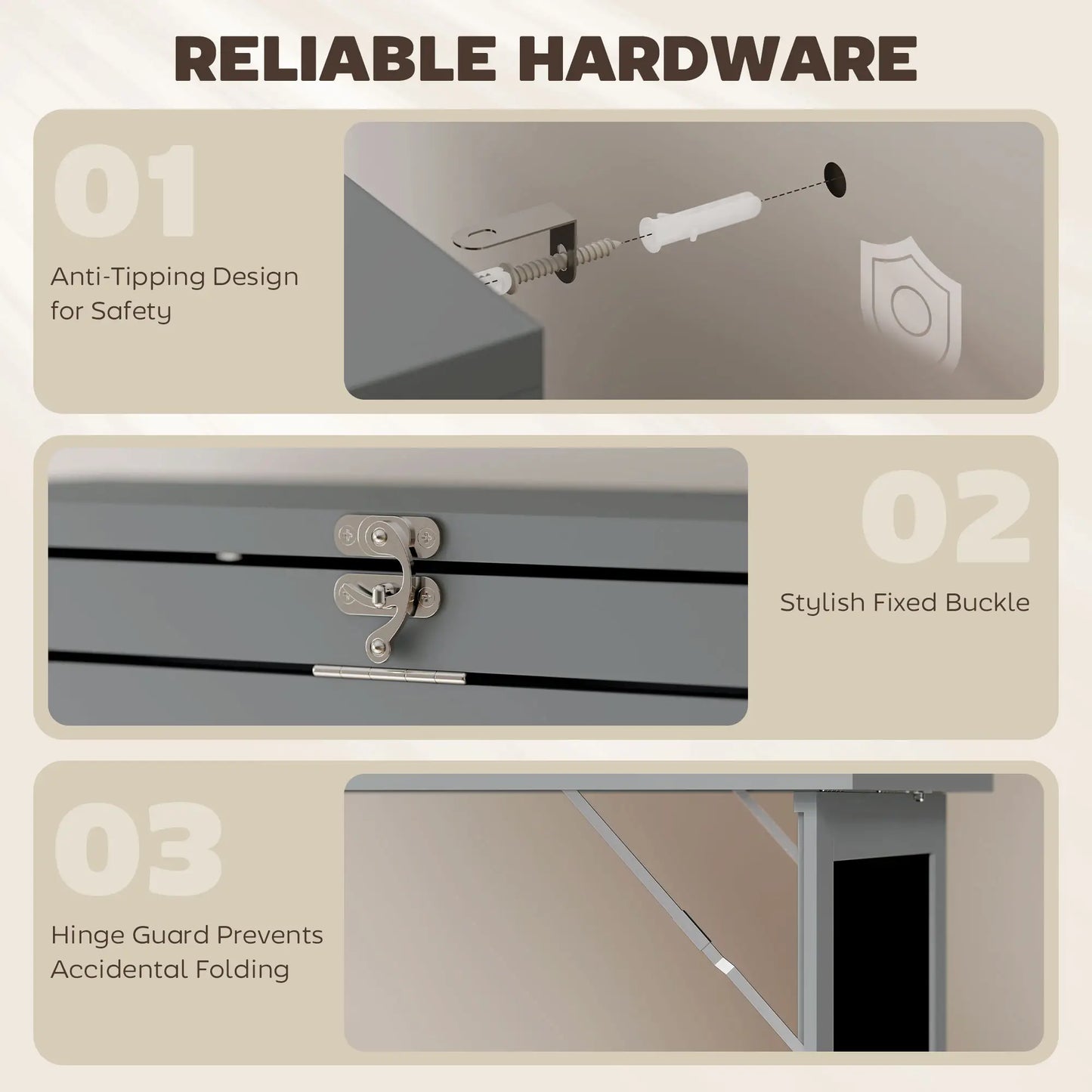 Bureau Mural Pliable Convertible | Gain de Place & Design