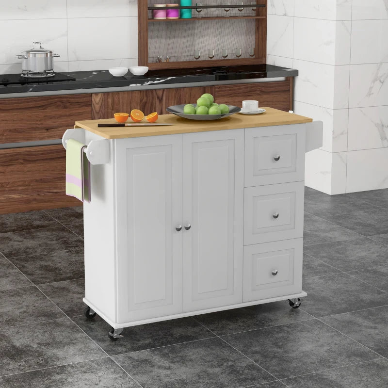 Îlot de Cuisine Mobile à Plateau Extensible - Gain d'espace